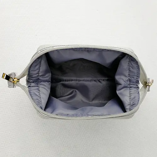 Embroidery Seam Line Grid Vintage Makeup Bag School Outdoor Mini Makeup Pouch